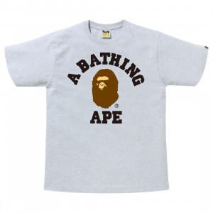 A Bathing Ape Men College Tee (gray)
