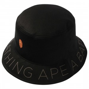 A Bathing Ape Twill Bucket Hat (black)