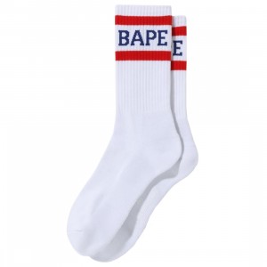 A Bathing Ape Men Bape Socks (red)