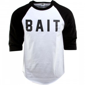 BAIT Logo Raglan Tee (white / black / black)