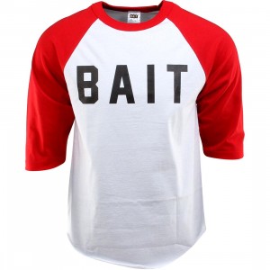 BAIT Logo Raglan Tee (white / red / black)