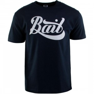 BAIT Script Logo Tee (navy / gray)