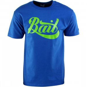 BAIT Script Logo Tee (blue / royal blue / green)