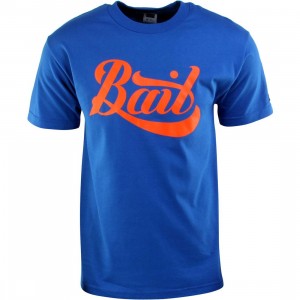 BAIT Script Logo Tee (blue / royal blue / orange)