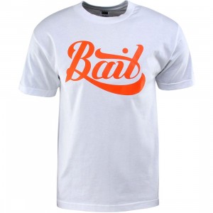 BAIT Script Logo Tee (white / orange)