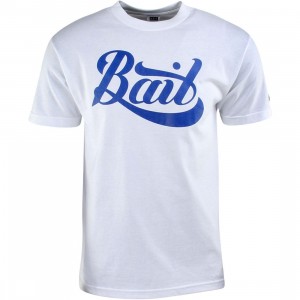 BAIT Script Logo Tee (white / blue)