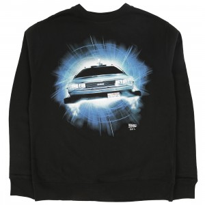 BAIT x Back To The Future Men DMC Delorean Future Crewneck Sweater (black)
