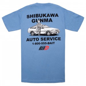 BAIT x Initial D Men Auto Service Tee (blue / carolina)