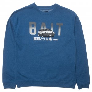 BAIT x Initial D Men BAIT Logo Design Crewneck (blue)
