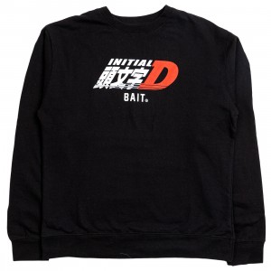 BAIT x Initial D Men Logos Crewneck Sweater (black)
