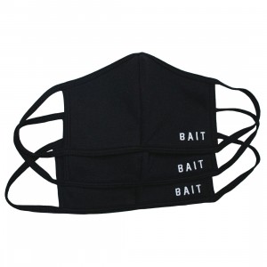 BAIT 3 Pack Embroidered Logo Face Masks (black)