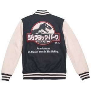 BAIT x Jurassic Park Men Classic Varsity Jacket (brown / sand)