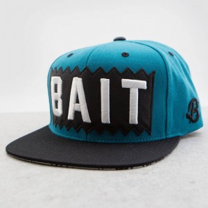 BAIT x Mitchell And Ness Box Logo Snapback Cap (turquoise / black)