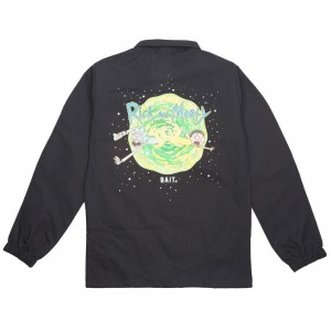 BAIT x Rick and Morty Men Portal Glow In The Dark Coaches Jacket (black)