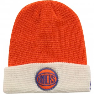 Adidas NBA New York Knicks Team Cuffed Knit Beanie (orange / white)