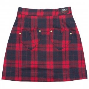 Lazy Oaf Women Sorry We Are Closed Skirt (red)