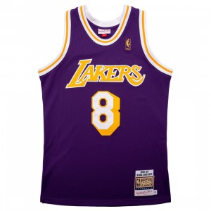 Mitchell And Ness Men NBA Los Angeles Lakers Road 1996-97 Kobe Bryant Authentic Jersey (purple)