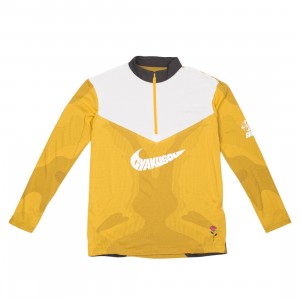 Nike Men Nrg Na Top Long Sleeves Tee Hz - Gyakusou (mineral yellow / deep pewter / sail)