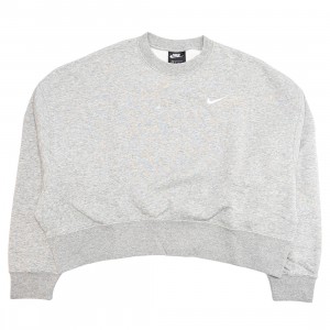 Nike Women Sportswear Essential Crewneck (dk grey heather / white)