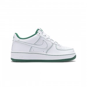 Nike Big Kids Air Force 1 (white / white-pine green)