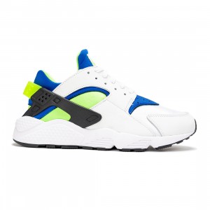 Nike Men Air Huarache (white / scream green-royal blue-black)