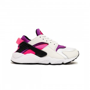 Nike Women Air Huarache (white / black-hyper pink-vivid purple)