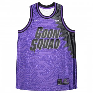 Nike Men Lebron X Space Jam: A New Legacy Goon Squad Jersey (hyper grape / wolf grey)