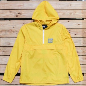 Stussy Men Stock Packable Pullover Jacket (yellow)