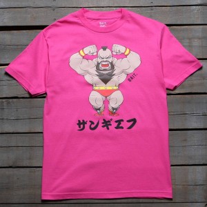 BAIT x Street Fighter Men Chibi Zangief Tee (pink / hot pink)