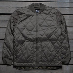 Stussy Men Quilted Military Jacket (olive)