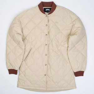 Stussy Women Barriers Quilted Jacket (beige / taupe)