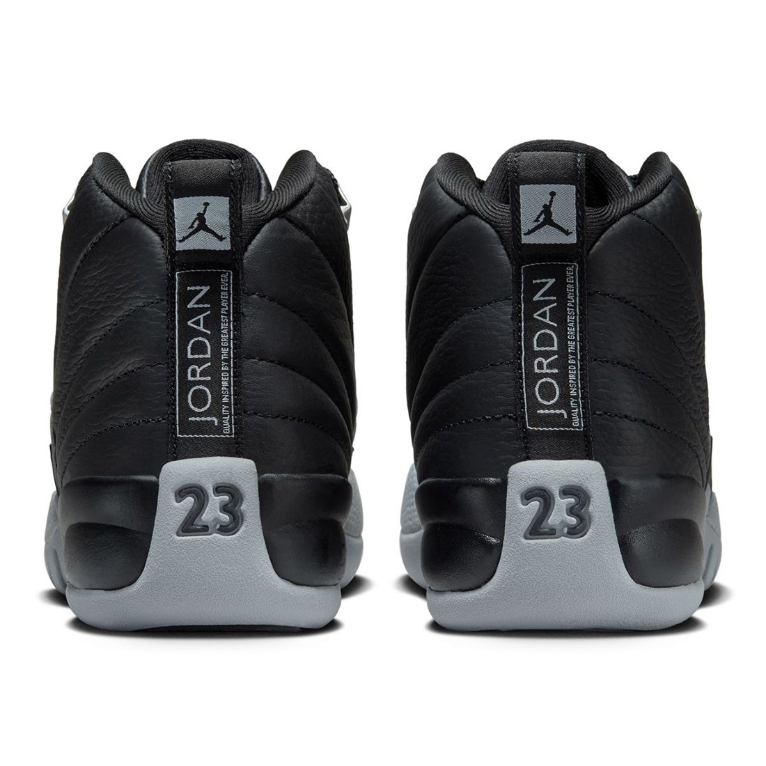 jordan big kids air jordan 12 retro black wolf grey white