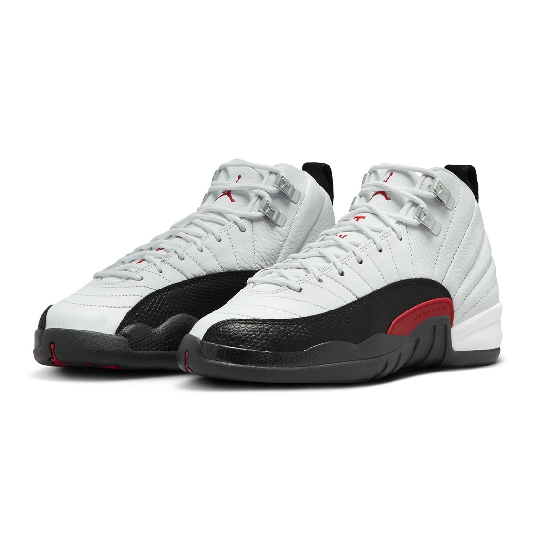 jordan big kids air jordan 12 retro white gym red black