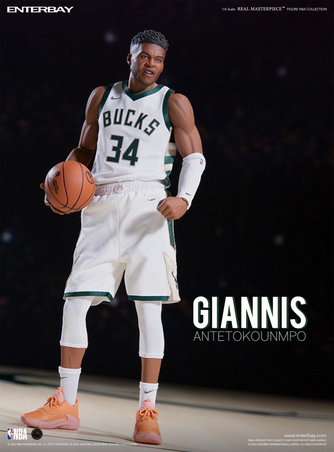 人気が高い NBA x Enterbay Milwaukee Bucks Giannis Antetokounmpo Real その他