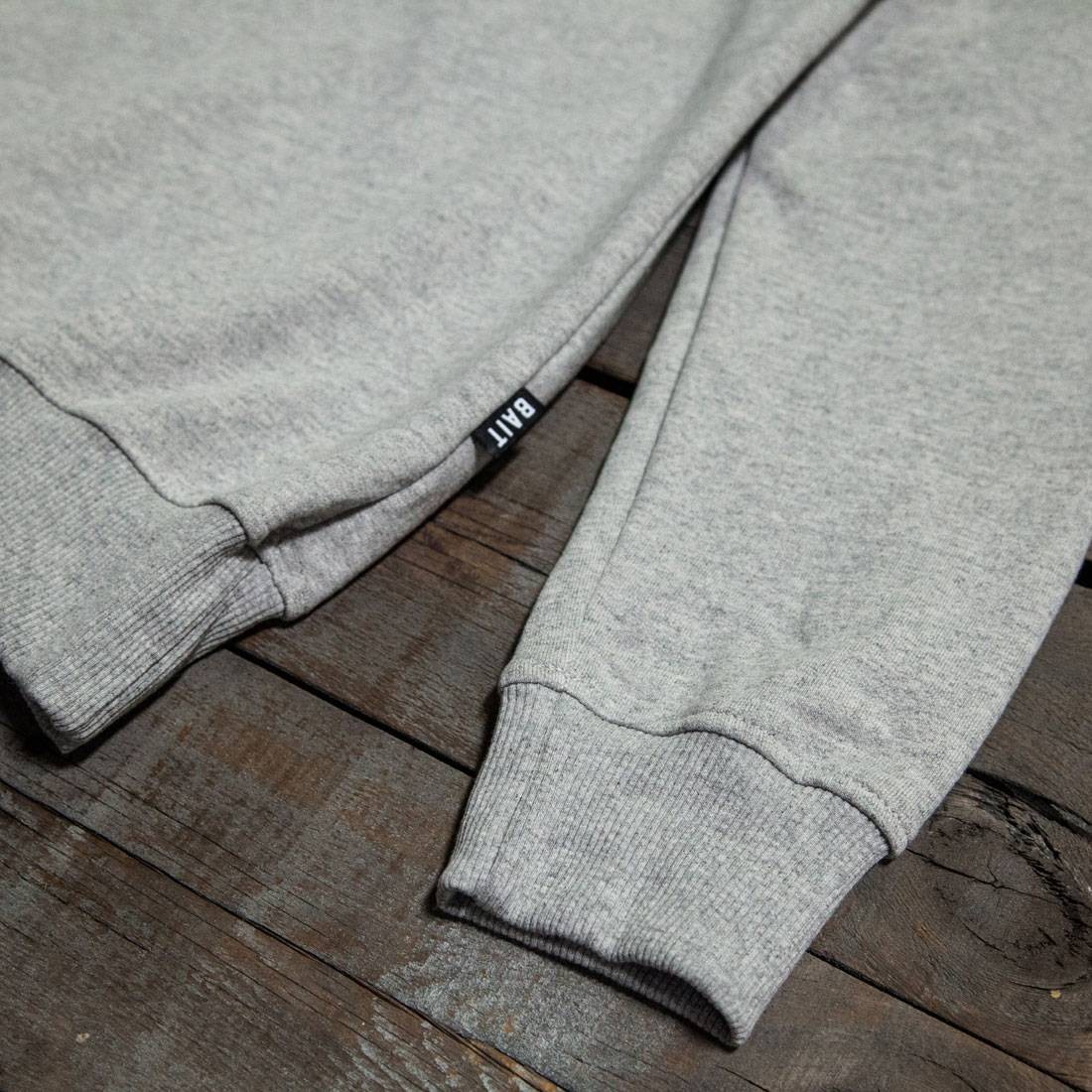 BAIT Men Premium Crew Neck Sweater - Made in Los Angeles gray heather
