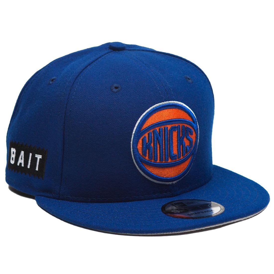 NBA NEW YORK KNICKS LOGO MESH UNISEX SNAPBACK HAT (ROYAL BLUE