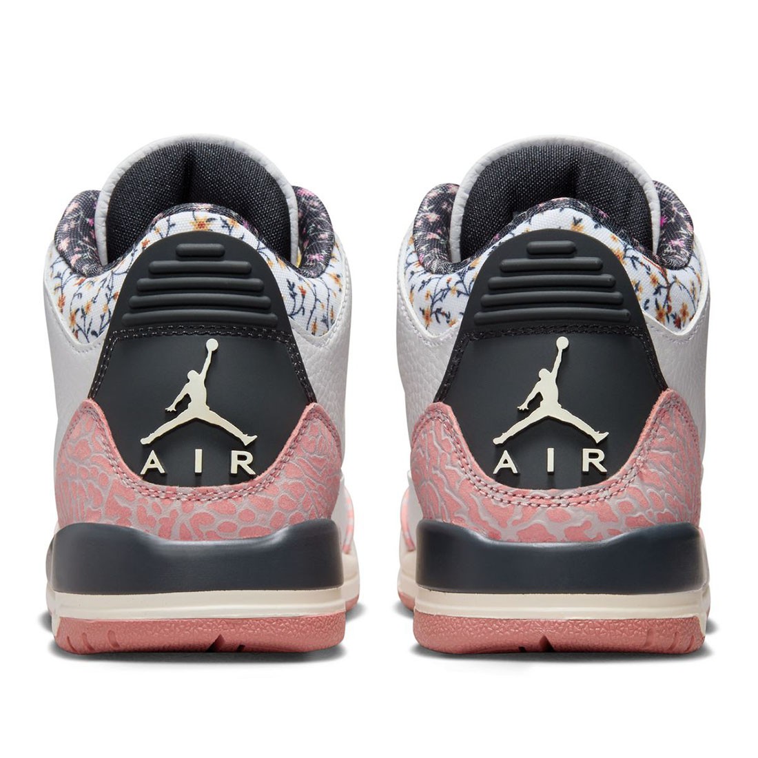 jordan big kids girls air jordan 3 retro gs white anthracite red stardust sail