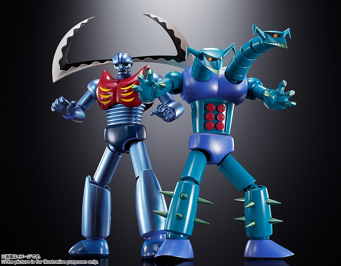 Bandai Soul Of Chogokin Mazinger Z GX-25R Garada K-7 And GX-26R Doublas M-2  Figure (blue)