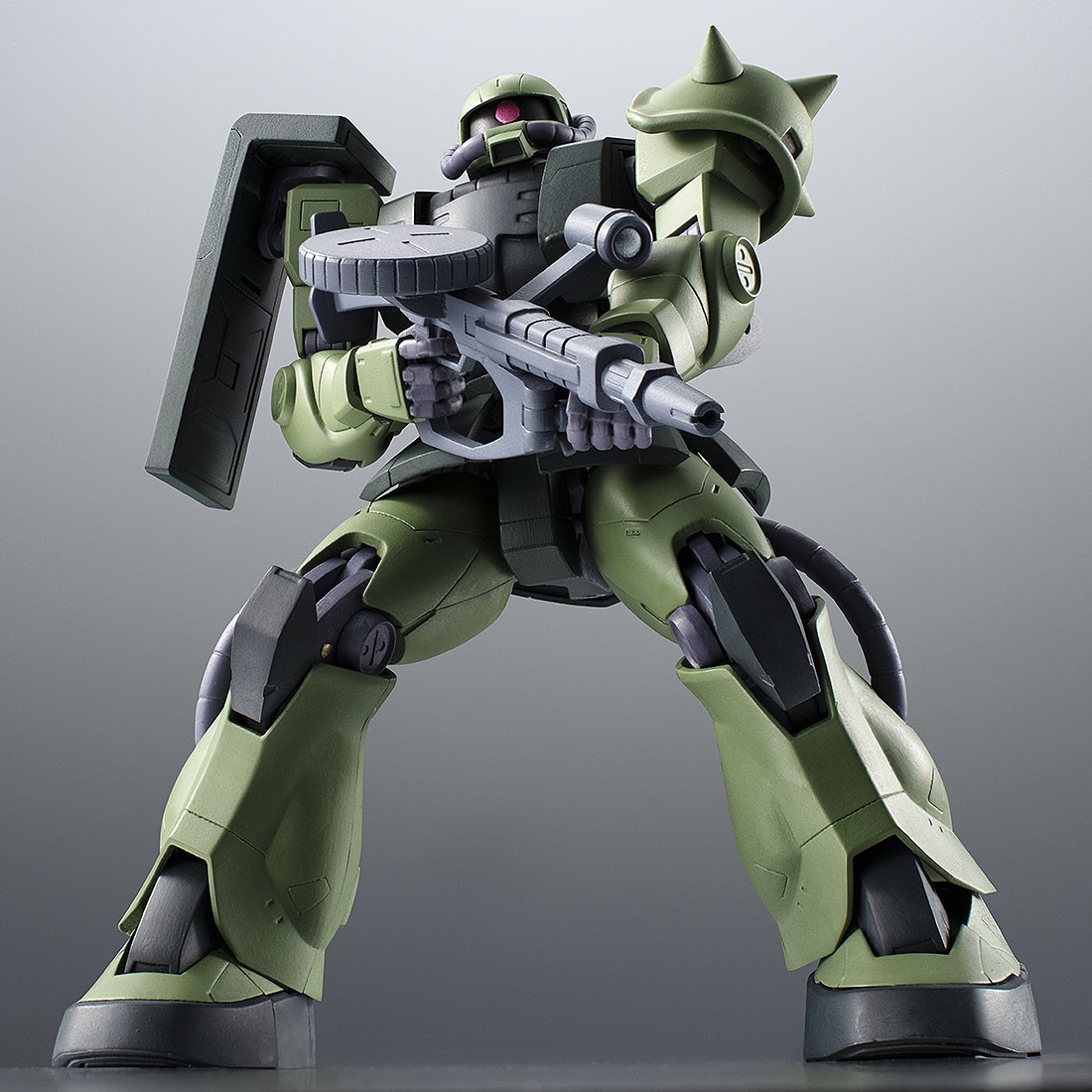 Bandai The Robot Spirits Mobile Suit Gundam The 08th MS Team Side MS  MS-06JC ZAKU II TYPE JC Ver. A.N.I.M.E. Figure (green)