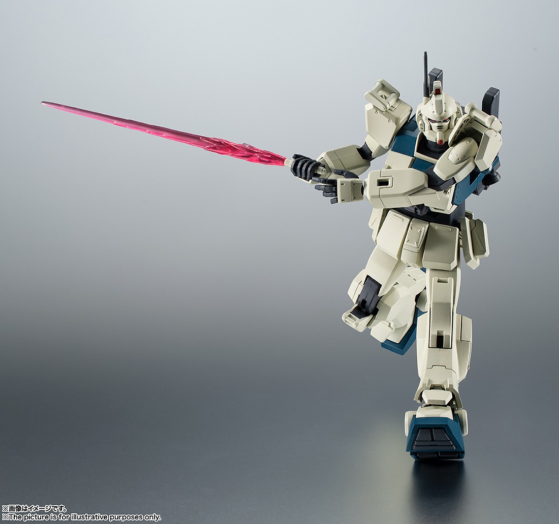 preorder bandai the robot spirits mobile suit gundam the 08th ms team side  ms rx 79gez 8 gundam ez 8 ver. a.n.i.m.e. figure beige