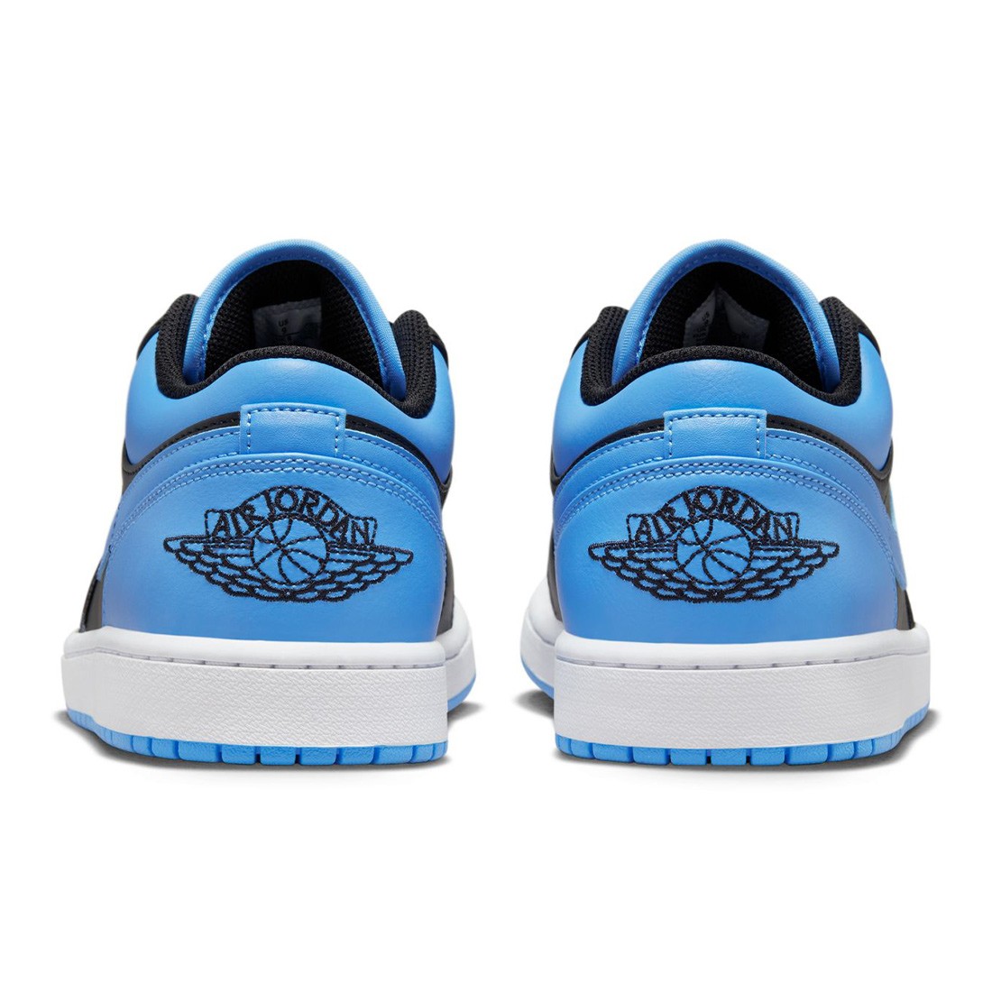 jordan men air jordan 1 low black black university blue white