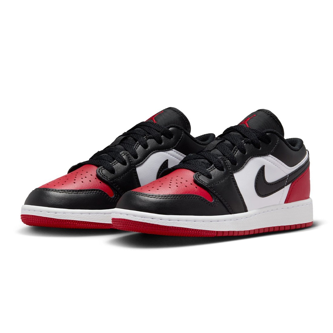 jordan big kids air jordan 1 low white black varsity red white