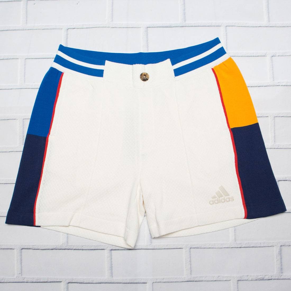 Adidas x Pharrell Williams Men NY Colorblock Shorts LTD white chalk white  blue