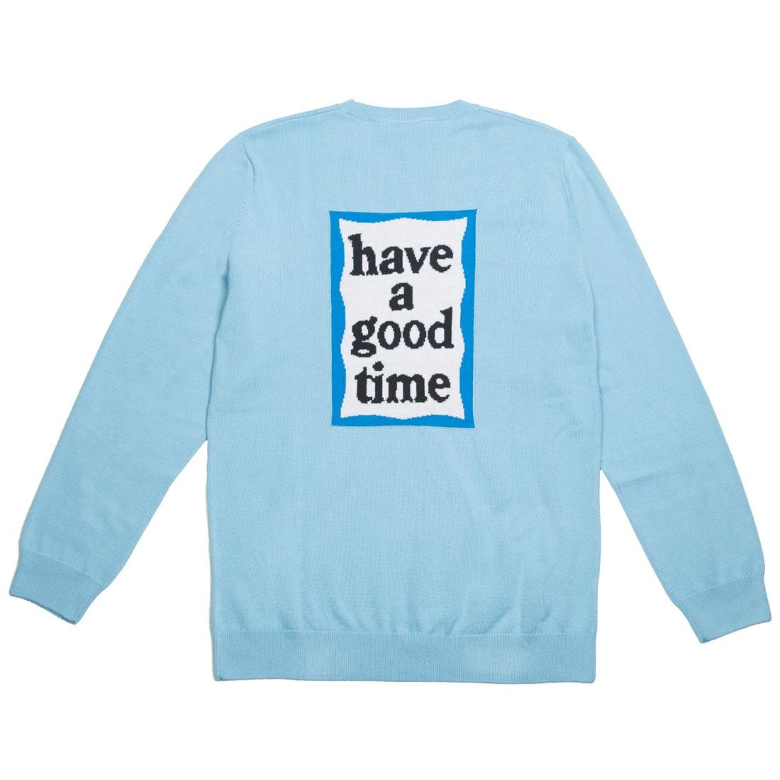 Geneigd zijn Stoffelijk overschot minimum Adidas x Have A Good Time Men Summer Knit Sweater blue clear blue