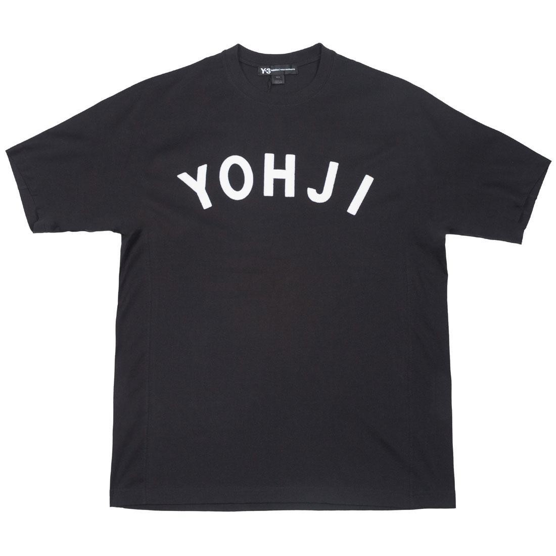 Adidas Y-3 Men Yohji Letters Short Sleeve Tee black off white