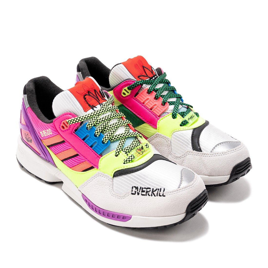 Adidas Men ZX 8500 Overkill white crystal white signal green core black