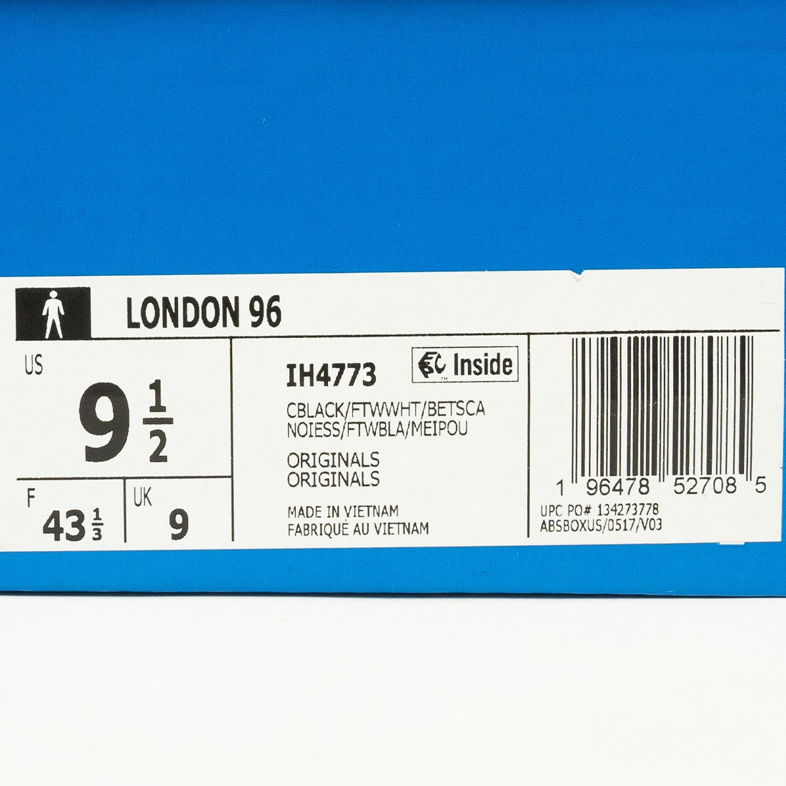 Adidas shoe box label on sale