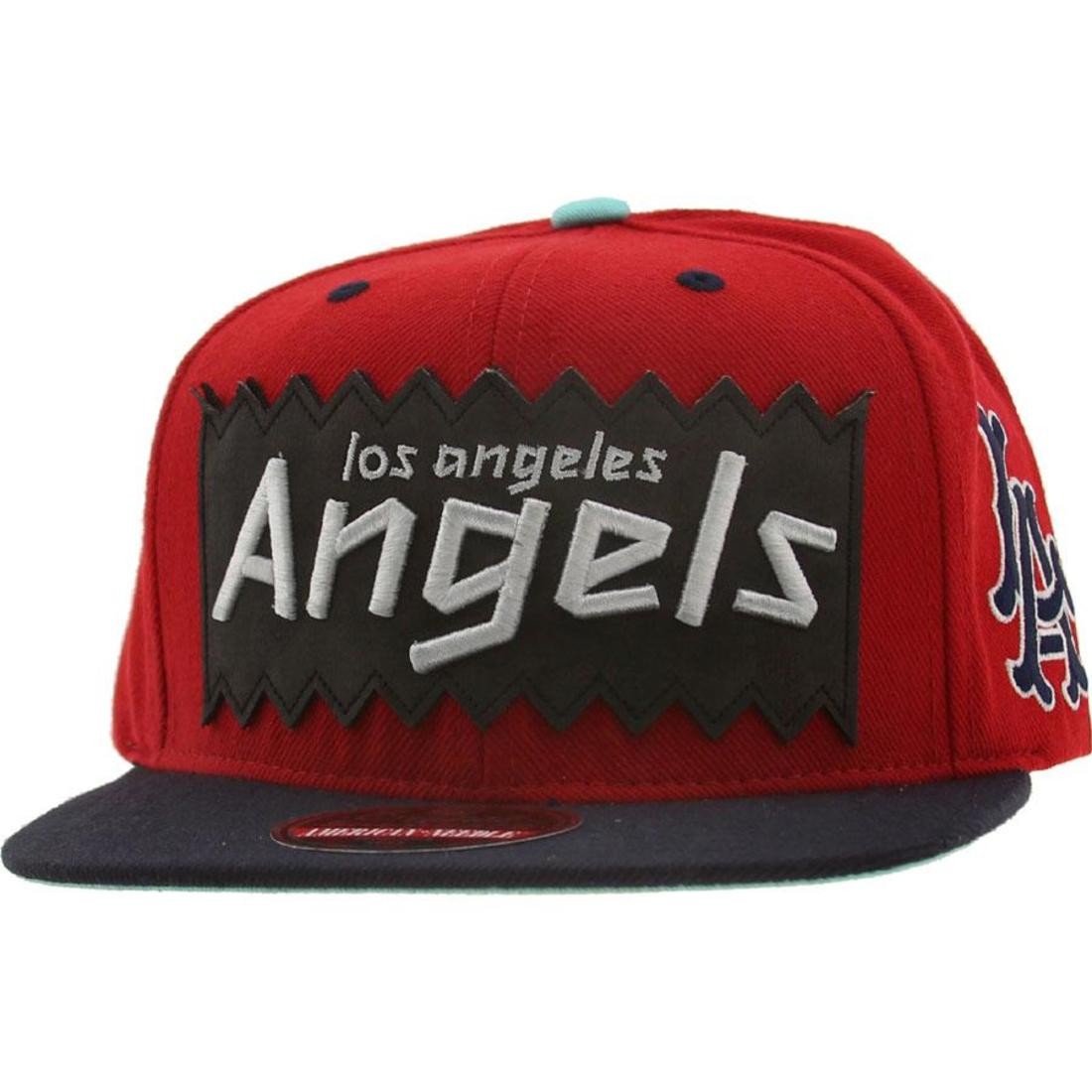 BAIT x MLB x American Needle Los Angeles Angels Retro Snapback Cap (red /  navy)