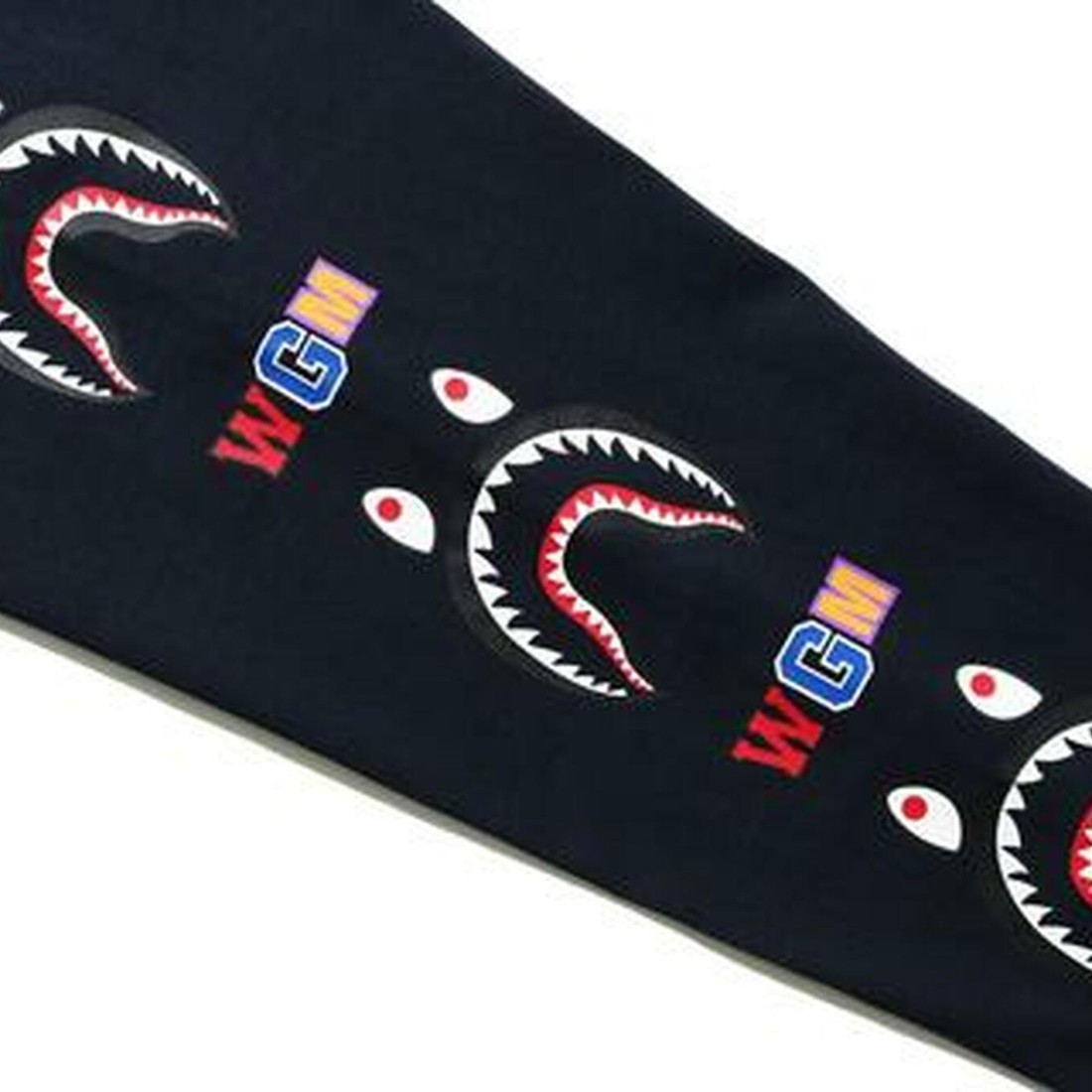 BAPE Shark Emblem Pullover Hoodie Black