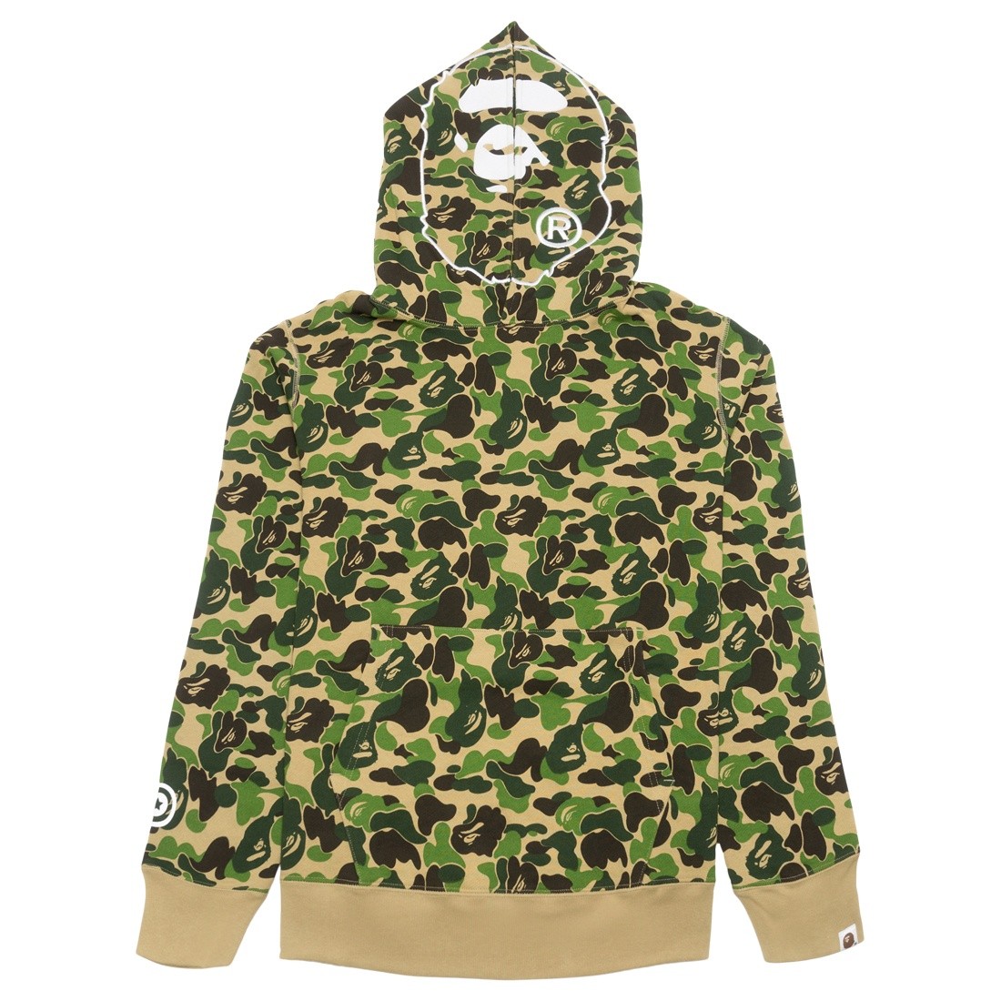 A Bathing Ape Men ABC Camo 2nd Ape Wide Pullover Hoodie green